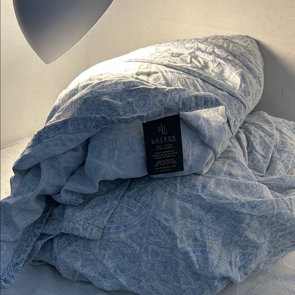Ralph Lauren Light Blue Paisley King sheet Set